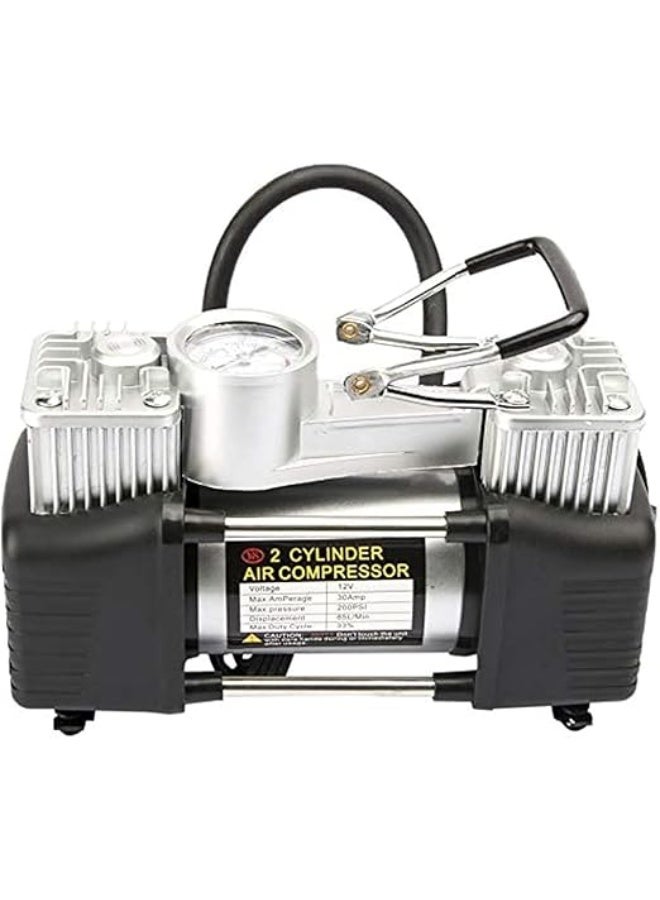 منفاخ كاوتش سيارة 2 بستم احترافي - هيكل معدني للأعمال الشاقة بقوة 200 PSI ويعمل بجهد 12 فولت - Image 1